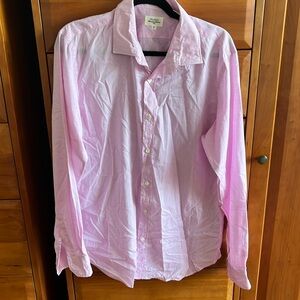 Hartford Alternative Classics cotton pink button down shirt size XL slim fit